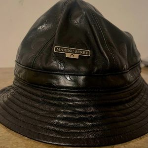 Marine Serre Leather Bucket Hat New